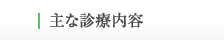 主な診療内容